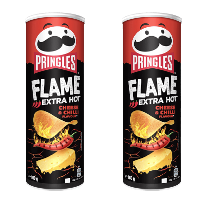 Набір Чипси 1шт 2шт Pringles Flame Hot Cheese Chilli 160g 5053990160112 - Retromagaz