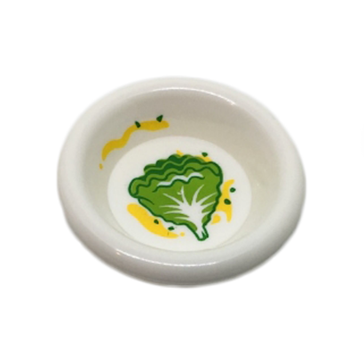 Посуда Lego Dish 3 x 3 with Green and Lime Lettuce Leaf and Yellow Splotches Pattern 6256pb05 6170937 White Б/У - Retromagaz