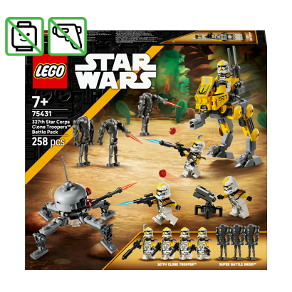 Конструктор Lego Бойовий Загін Бійців Клонів 327-го Галактичного Корпусу Star Wars 75431 Без Фігурок Новий - Retromagaz