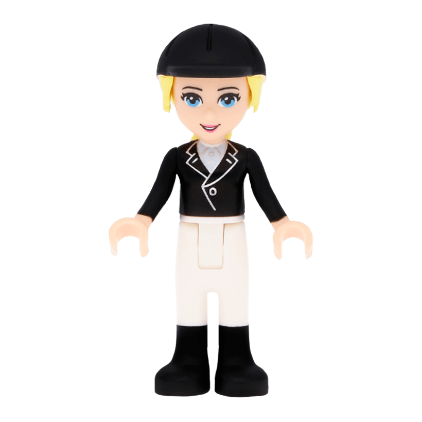Фигурка Lego Girl Katharina Black Riding Jacket Friends frnd020 Б/У - Retromagaz