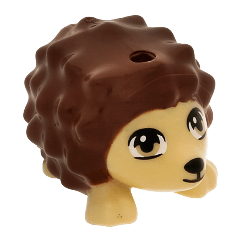 Фигурка Lego Земля Hedgehog Friends with Black Eyes and Nose and Reddish Brown Spines Animals 98389pb01 4648076 6019107 Tan Б/У - Retromagaz