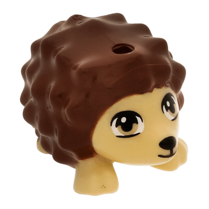 Фигурка Lego Hedgehog Friends with Black Eyes and Nose and Reddish Brown Spines Animals Земля 98389pb01 4648076 6019107 Tan Б/У - Retromagaz