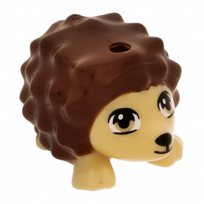 Фигурка Lego Hedgehog Friends with Black Eyes and Nose and Reddish Brown Spines Animals Земля 98389pb01 4648076 6019107 Tan Б/У