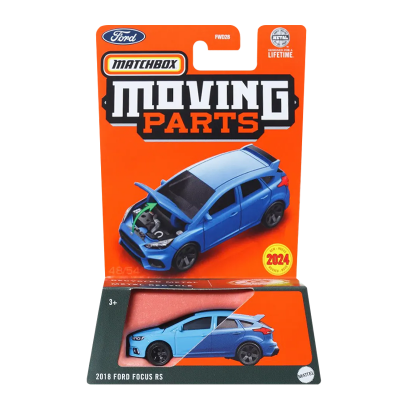 Тематическая Машинка Matchbox 2018 Ford Focus RS Moving Parts 1:64 FWD28/HVM82 Blue - Retromagaz