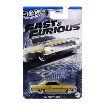 Тематическая Машинка Hot Wheels 1966 Chevy Nova Fast & Furious 1:64 HNR88/JBY42 Gold - Retromagaz