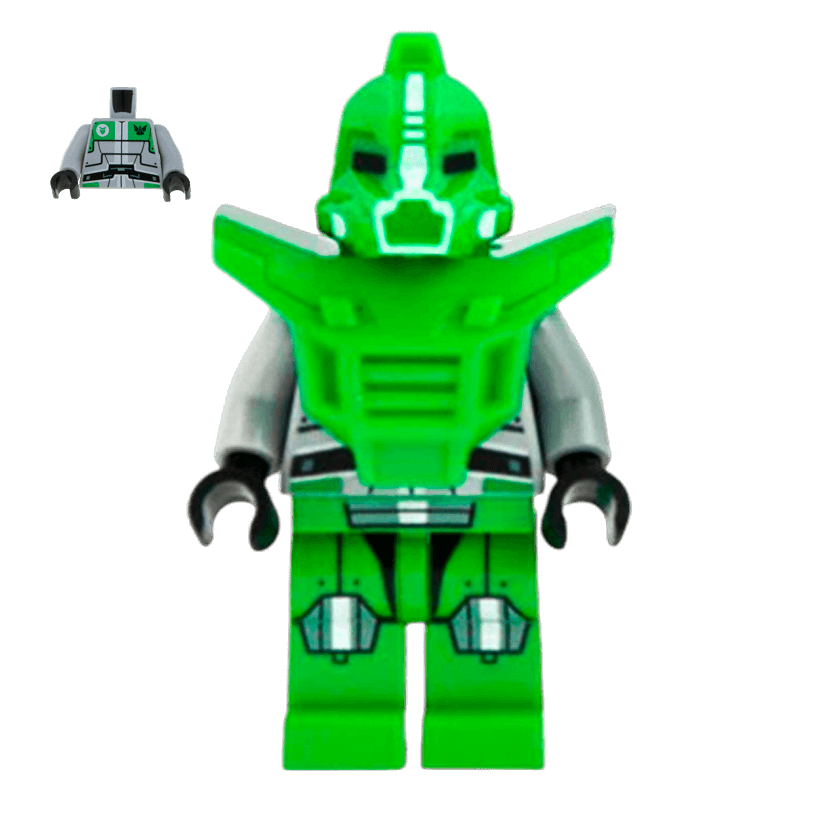Фигурка Lego Galaxy Squad Bright Green Robot Sidekick with Armor Space gs013 Б/У - Retromagaz