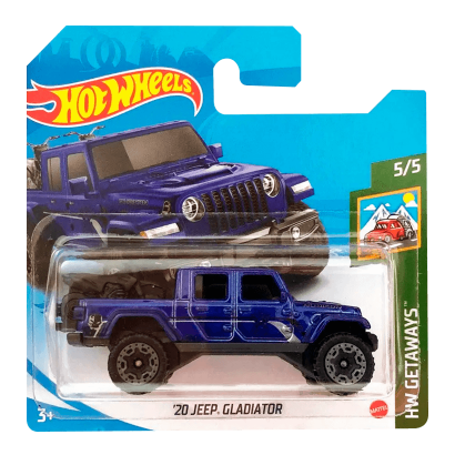 Машинка Базова Hot Wheels '20 Jeep Gladiator Getaways 1:64 GRY54 Dark Blue - Retromagaz