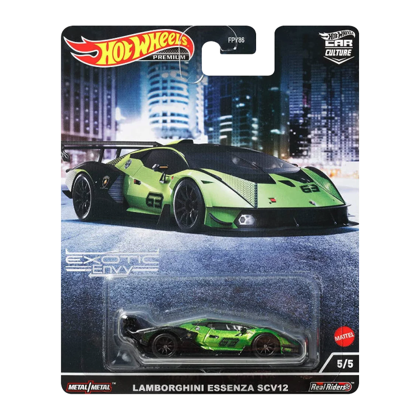Машинка Premium Hot Wheels Lamborghini Essenza SCV12 Exotic Envy 1:64 HCJ29 Green - Retromagaz