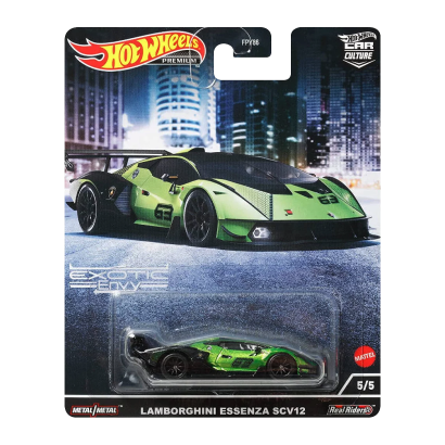 Машинка Premium Hot Wheels Lamborghini Essenza SCV12 Exotic Envy 1:64 HCJ29 Green - Retromagaz