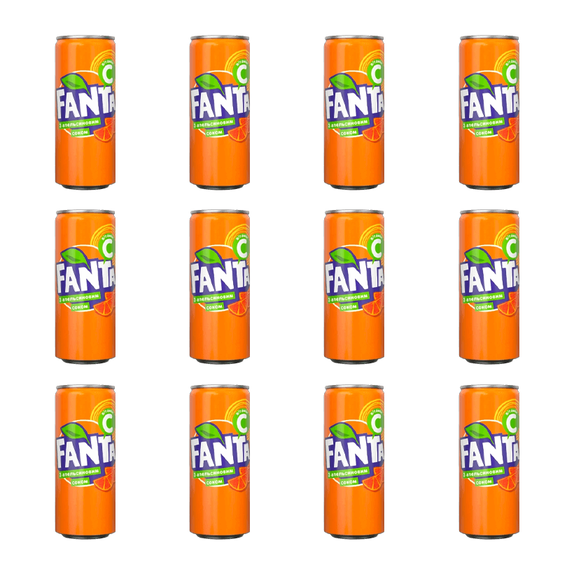 Набір Напій 6шт Fanta Оригінальна Апельсин 330ml - Retromagaz