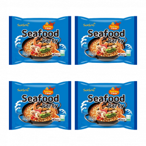 Набір Локшина Samyang 4шт Seafood Party Гостра 125g