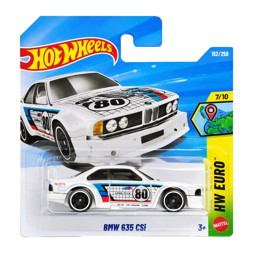 Машинка Базовая Hot Wheels BMW 635 CSi HW Euro 1:64 JJK00 White - Retromagaz