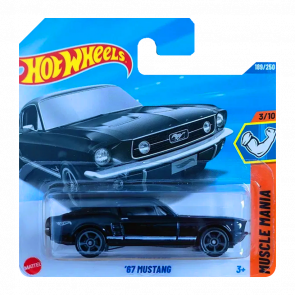 Машинка Базова Hot Wheels '67 Mustang Muscle Mania 1:64 JBB13 Black Машинка Базова Hot Wheels '67 Mustang Muscle Mania 1:64 JBB13 Black - Retromagaz