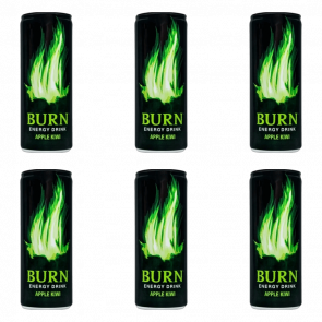 Набір Напій Енергетичний Burn Apple Kivi 250ml 6шт