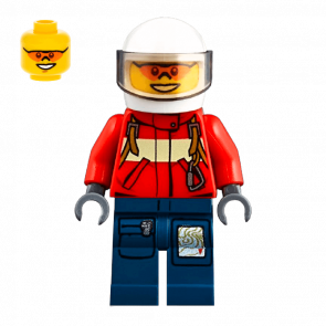 Фигурка Lego City Fire 973pb1010 Pilot Male Red Fire Suit with Carabiner cty0278 1шт Б/У Хороший - Retromagaz