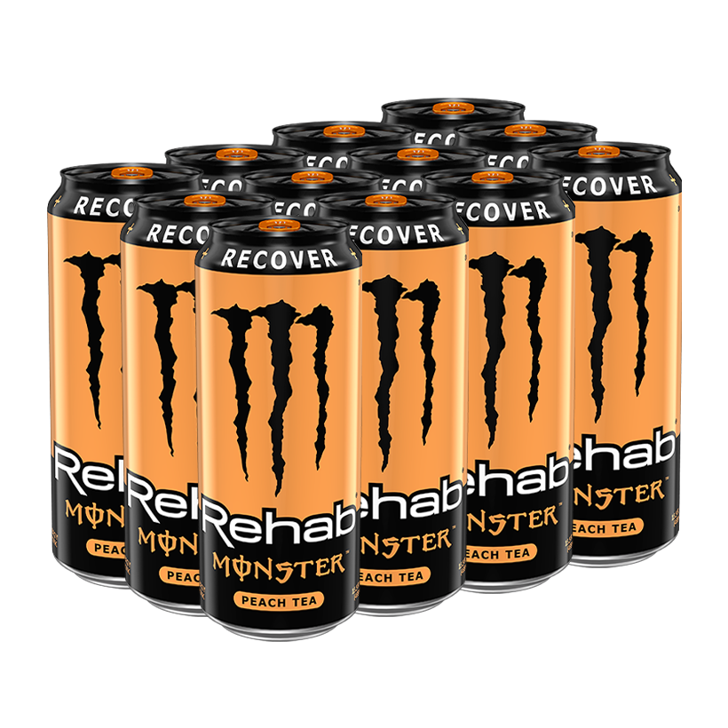 Набір Напій Енергетичний 12шт Monster Energy Rehab Чай + Персик 500ml - Retromagaz