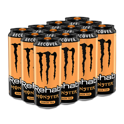 Набір Напій Енергетичний 12шт Monster Energy Rehab Чай + Персик 500ml - Retromagaz
