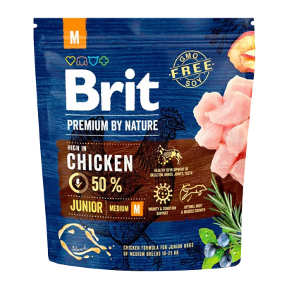 Сухий Корм Brit Premium Курка Середніх Порід 1kg - Retromagaz