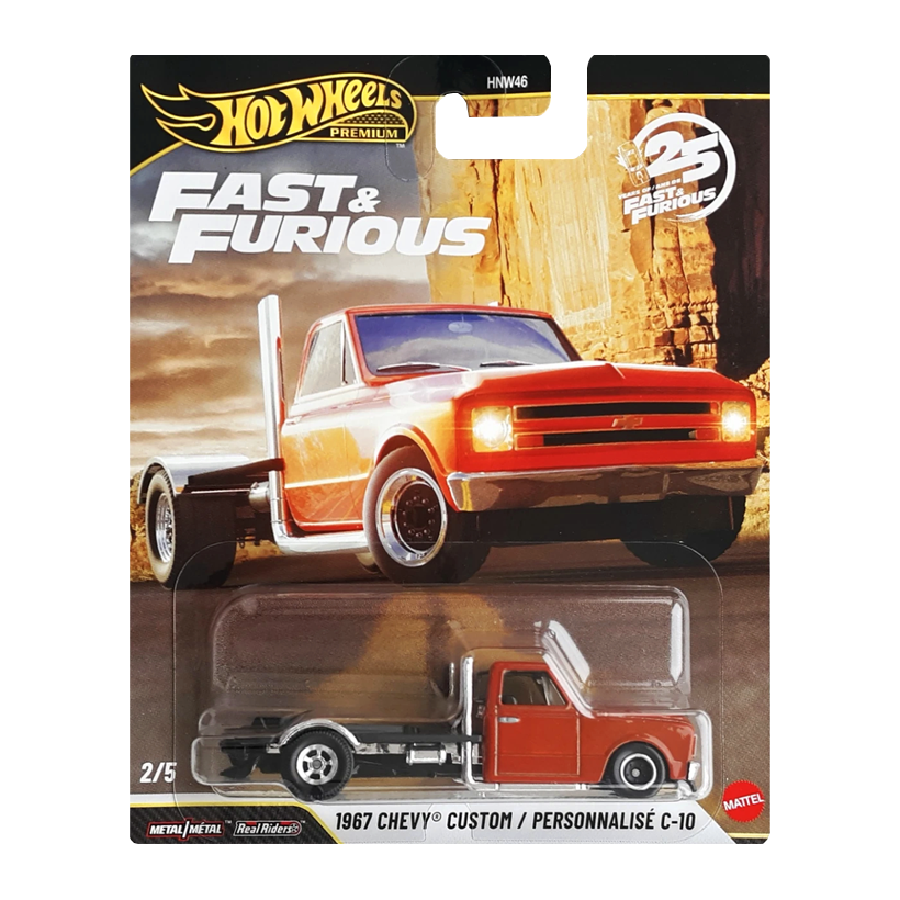 Машинка Premium Hot Wheels 1967 Chevy Custom C-10 Fast & Furious 1:64 JHW61 Orange - Retromagaz