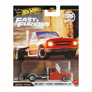 Машинка Premium Hot Wheels 1967 Chevy Custom C-10 Fast & Furious 1:64 JHW61 Orange - Retromagaz