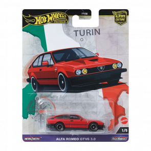 Машинка Premium Hot Wheels Alfa Romeo GTV6 3.0 World Tour 1:64 HRV80 Red