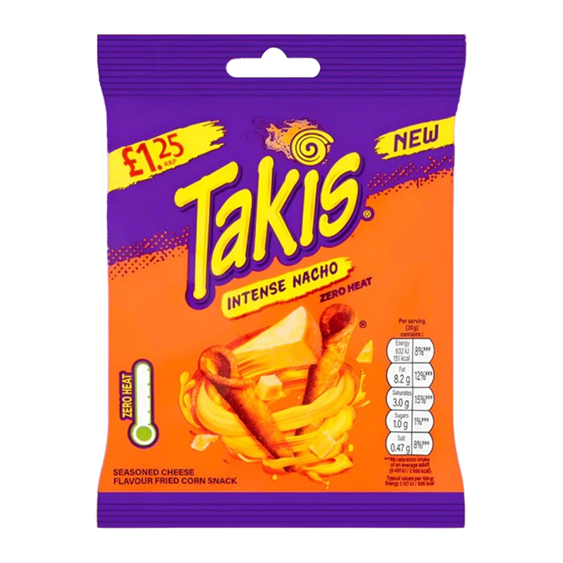 Кранчи Takis Intense Nacho Seasoned Cheese 100g - Retromagaz