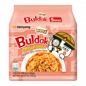 Набір Локшина 5шт Samyang Buldak Rose Вершкова Гостра 145g Набір Локшина 5шт Samyang Buldak Rose Вершкова Гостра 145g - Retromagaz