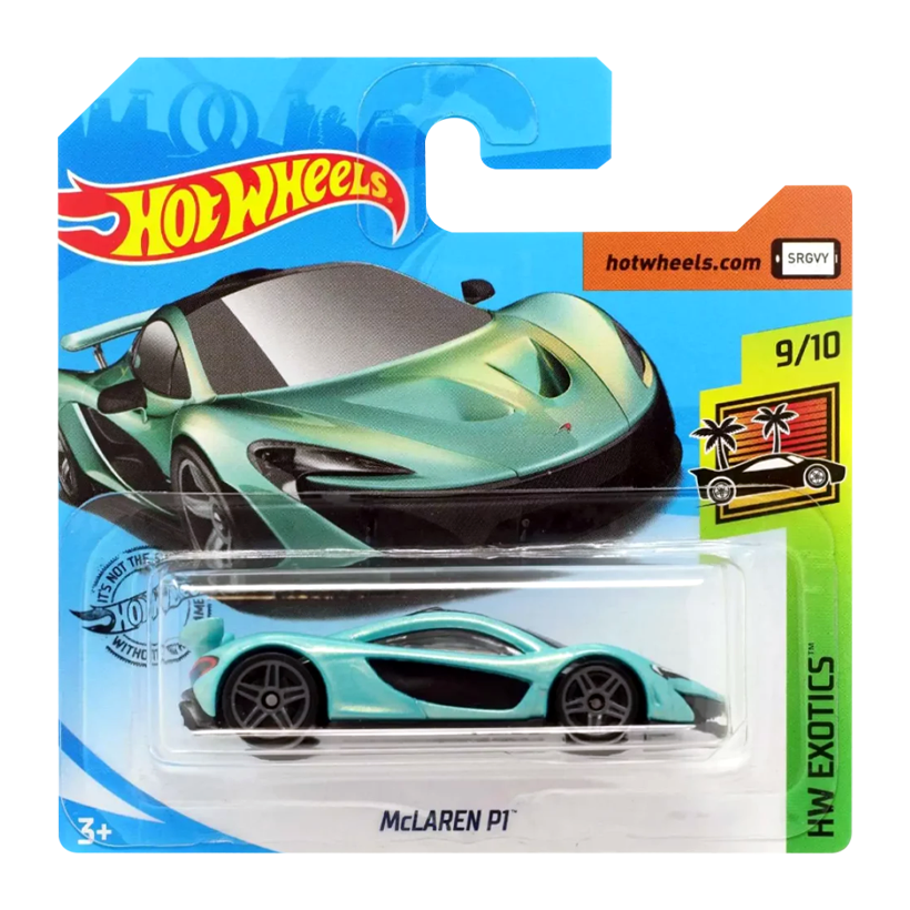 Машинка Базова Hot Wheels McLaren P1 Exotics 1:64 GHC36 Turquoise - Retromagaz