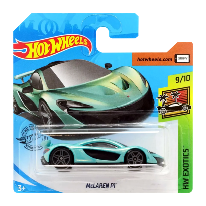 Машинка Базовая Hot Wheels McLaren P1 Exotics 1:64 GHC36 Turquoise - Retromagaz