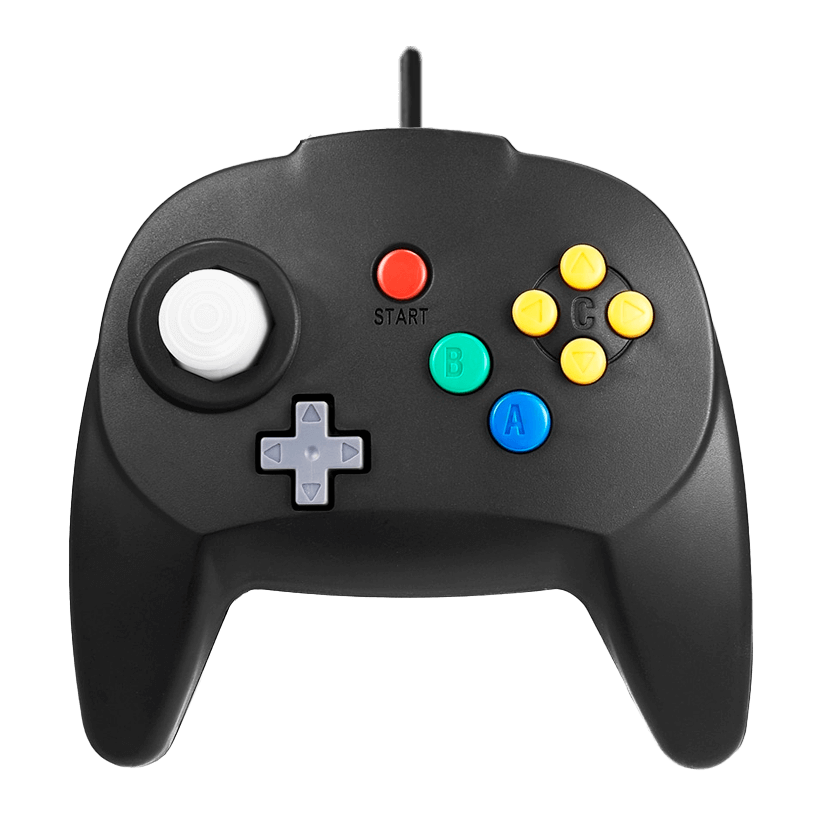 Геймпад Дротовий RMC N64 Version 2 Black 1.8m Новий - Retromagaz