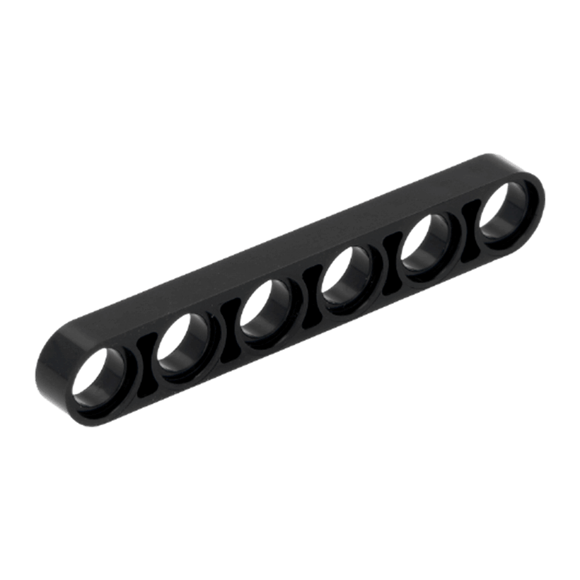 Technic 10шт Lego Балка Тонка Пряма 1 x 6 32063 28570 4114634 6163980 Black Б/У - Retromagaz