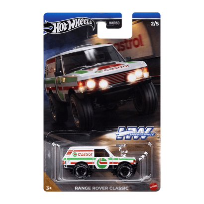 Тематична Машинка Hot Wheels Range Rover Classic Castrol Speed Graphics 1:64 HRT08 White - Retromagaz