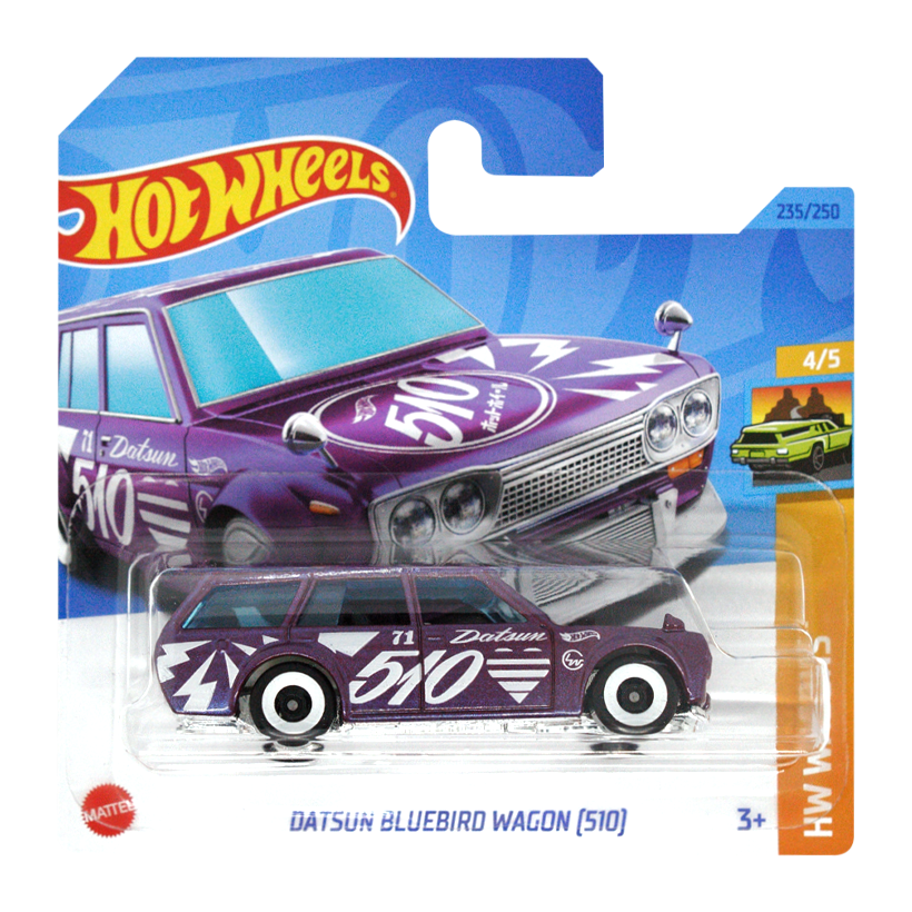 Машинка Базовая Hot Wheels Datsun Bluebird Wagon (510) Wagons 1:64 HKH72 Purple - Retromagaz