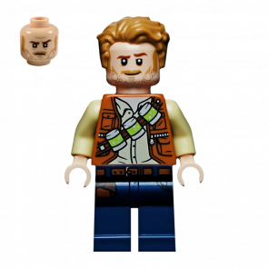 Фигурка Lego Jurassic World Owen Grady Lime Canisters Films jw066 Б/У - Retromagaz