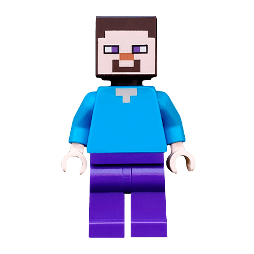 Фігурка Lego Minecraft Steve Dark Purple Legs Games min009 Б/У - Retromagaz