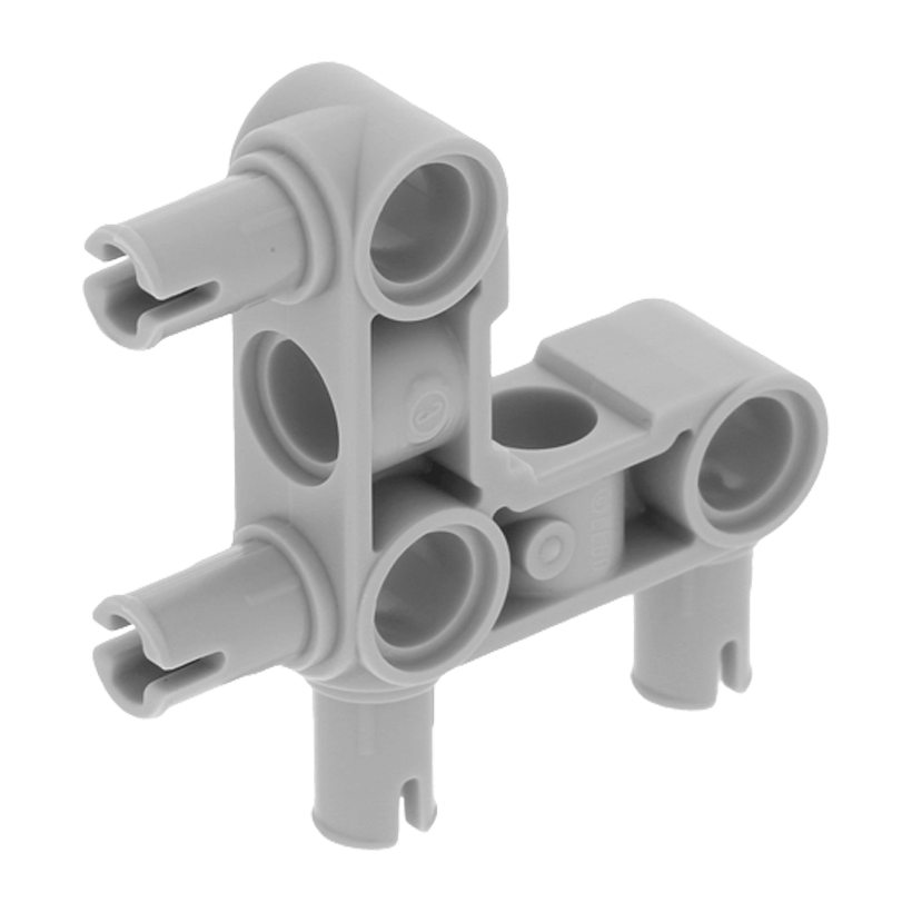 Technic 4шт Lego З'єднувач Перпендикулярний 3L 55615 4296059 6313453 Light Bluish Grey Б/У - Retromagaz