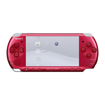 Консоль Sony PlayStation Portable Slim PSP-3ххх Модифицированная 32GB Red + 5 Встроенных Игр Б/У - Retromagaz
