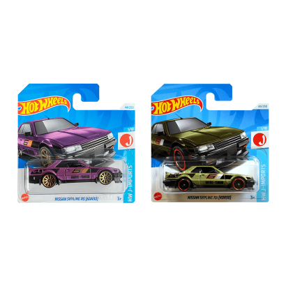 Набір Машинок Базових Hot Wheels Nissan Skyline RS (KDR30) HTD06 Green + HTC40 Purple 1:64 - Retromagaz