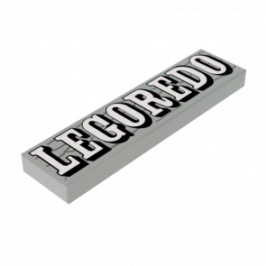 Плитка Lego Black and White 'LEGOREDO' on Wood Grain Pattern Декоративна 1 x 4 2431px11 Light Bluish Grey Б/У - Retromagaz