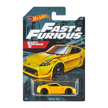 Тематична Машинка Hot Wheels Nissan 370Z Fast & Furious 1:64 GJV58 Yellow - Retromagaz