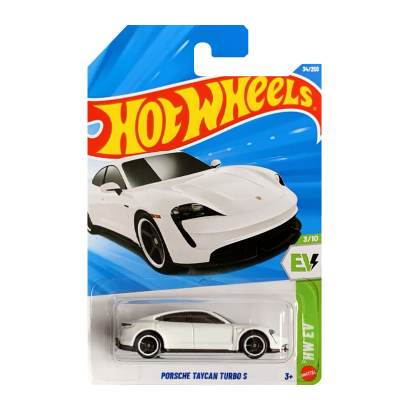 Машинка Базовая Hot Wheels Porsche Taycan Turbo S EV 1:64 JJJ05 White - Retromagaz