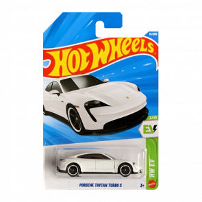 Машинка Базовая Hot Wheels Porsche Taycan Turbo S EV 1:64 JJJ05 White - Retromagaz