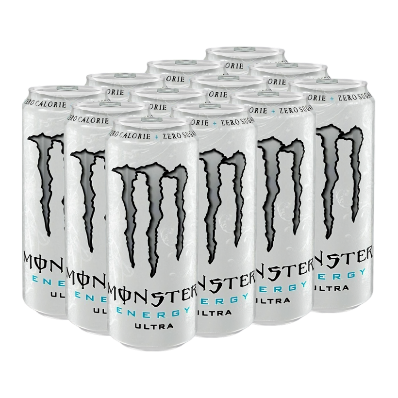 Набор Напиток Энергетический 12шт Monster Energy Ultra White 500ml - Retromagaz