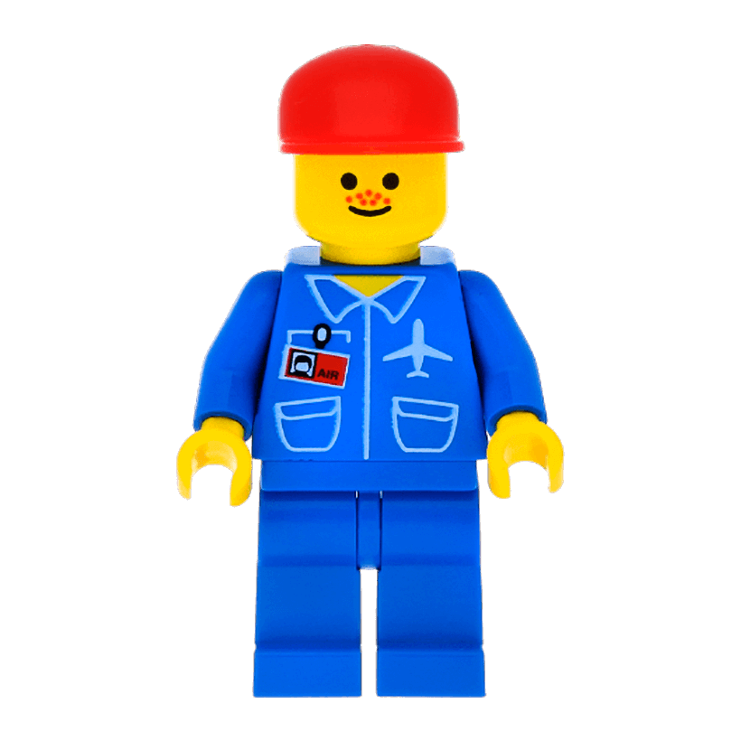 Фигурка Lego Airport Blue 3 Button Jacket Freckles City air026 Б/У - Retromagaz