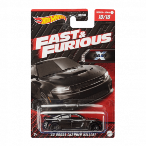 Тематическая Машинка Hot Wheels '20 Dodge Charger Hellcat Fast & Furious HNT00 Black Новый - Retromagaz