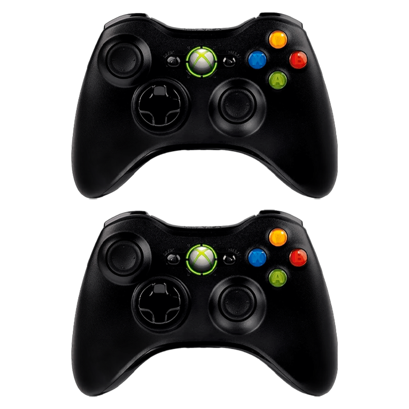 Набір Геймпад 2шт Бездротовий Microsoft Xbox 360 1403 Black Б/У - Retromagaz