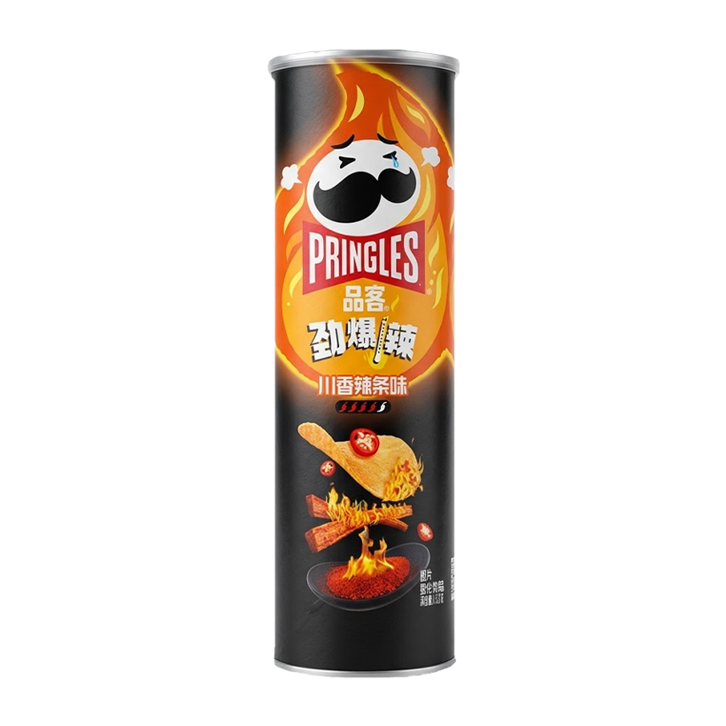 Чипси Pringles Scorchin Spicy Strips з Китайськими Спеціями 110g - Retromagaz