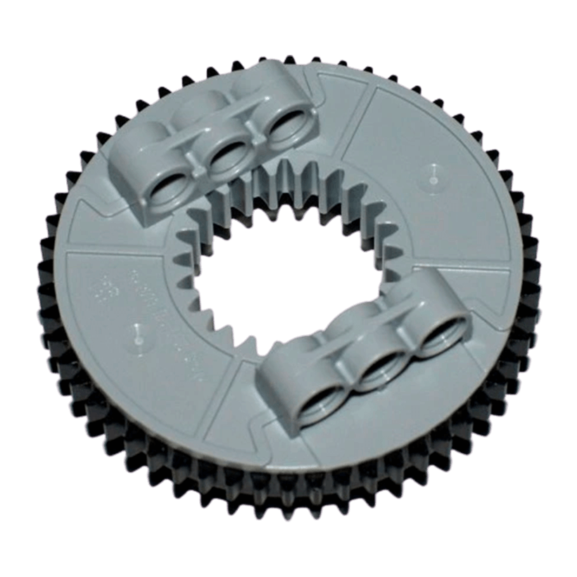 Technic Lego Поворотний Круг Turntable 60 Tooth with Black Top 18939c06 18938 18939 Light Bluish Grey Б/У - Retromagaz