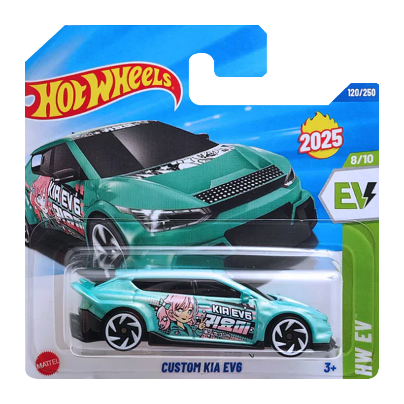 Машинка Базовая Hot Wheels Custom Kia EV6 EV 1:64 HYX63 Teal - Retromagaz