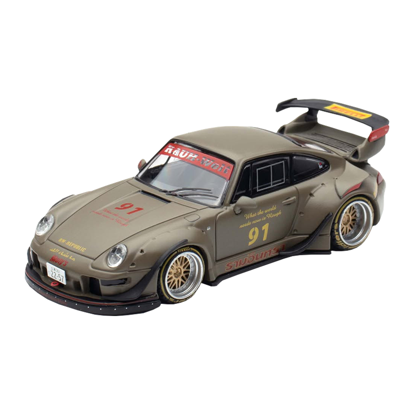 Машинка Premium Ignition Model Porsche Porsche RWB 993 1:64 IG3873 Green - Retromagaz